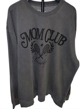 New Slyfox Mom's Club society Acid Wash Cottom Sweatshirt